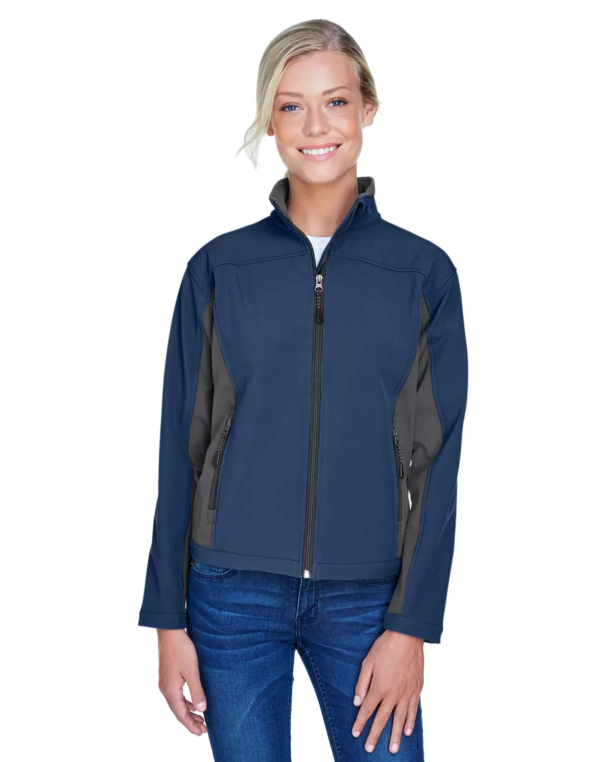 D997W Devon & Jones Ladies' Soft Shell Colorblock Jacket SKU: D997W