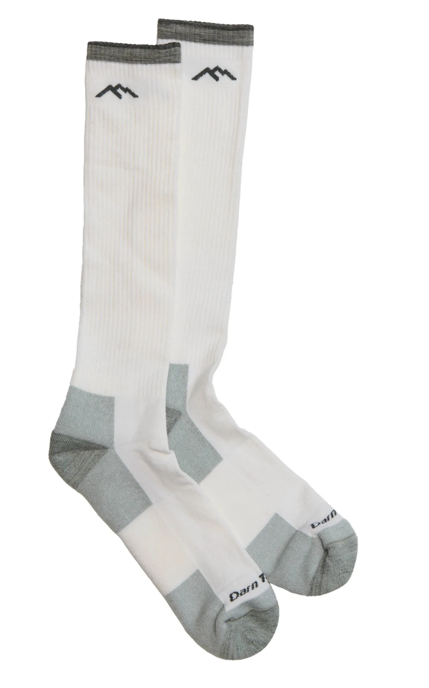 Darn Tough Men's Westerner White Over-the-Calf Lightweight Work Boot Socks - Large