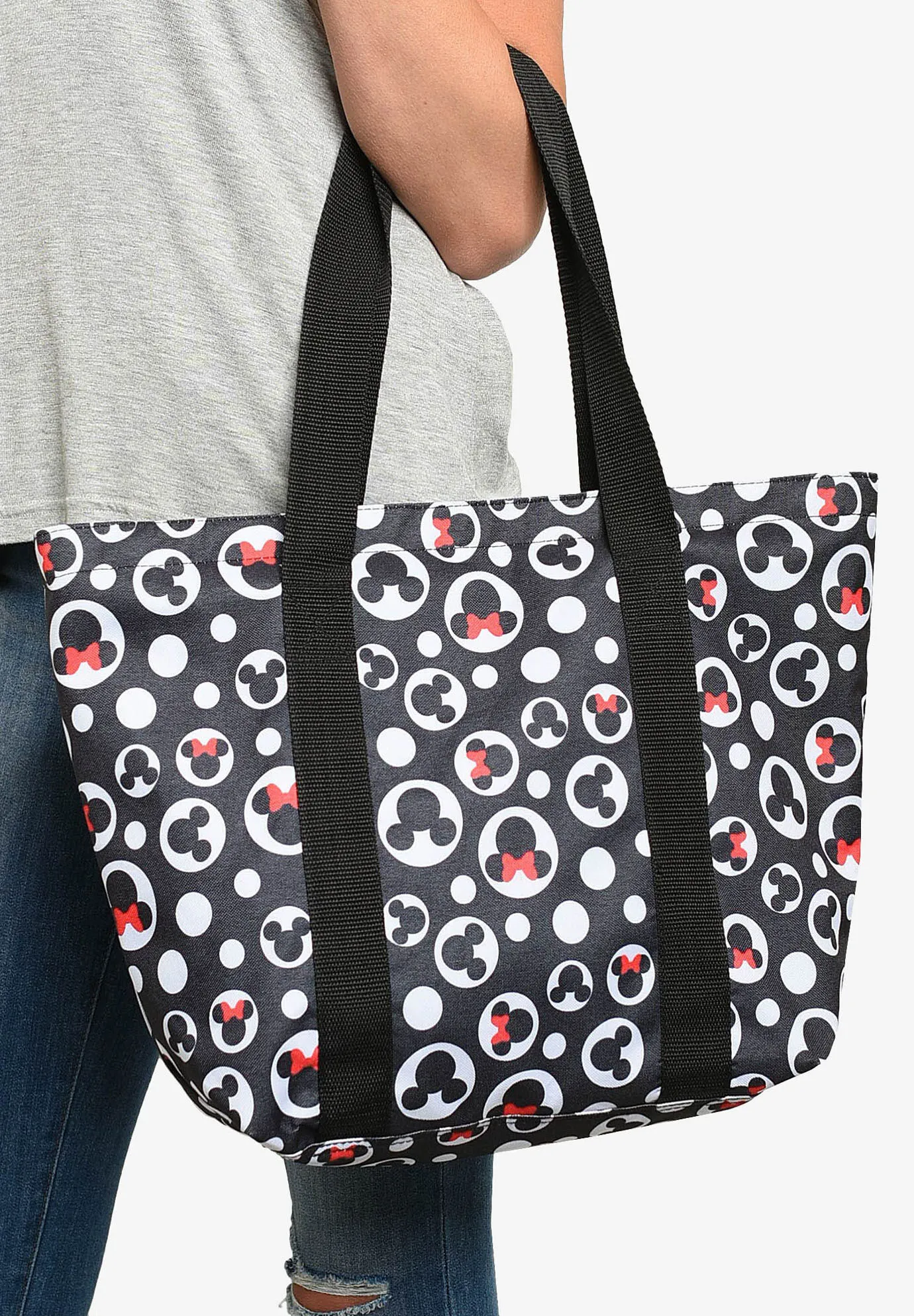 Disney Mickey Mouse Tote Minnie Icon Zippered Travel Handbag