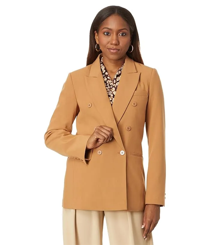 DKNY Peak Lapel Besom Pocket Six-Button DB Jacket Women's