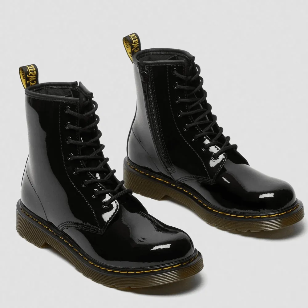 Dr Martens Junior 1460 Black Patent Ankle Boot