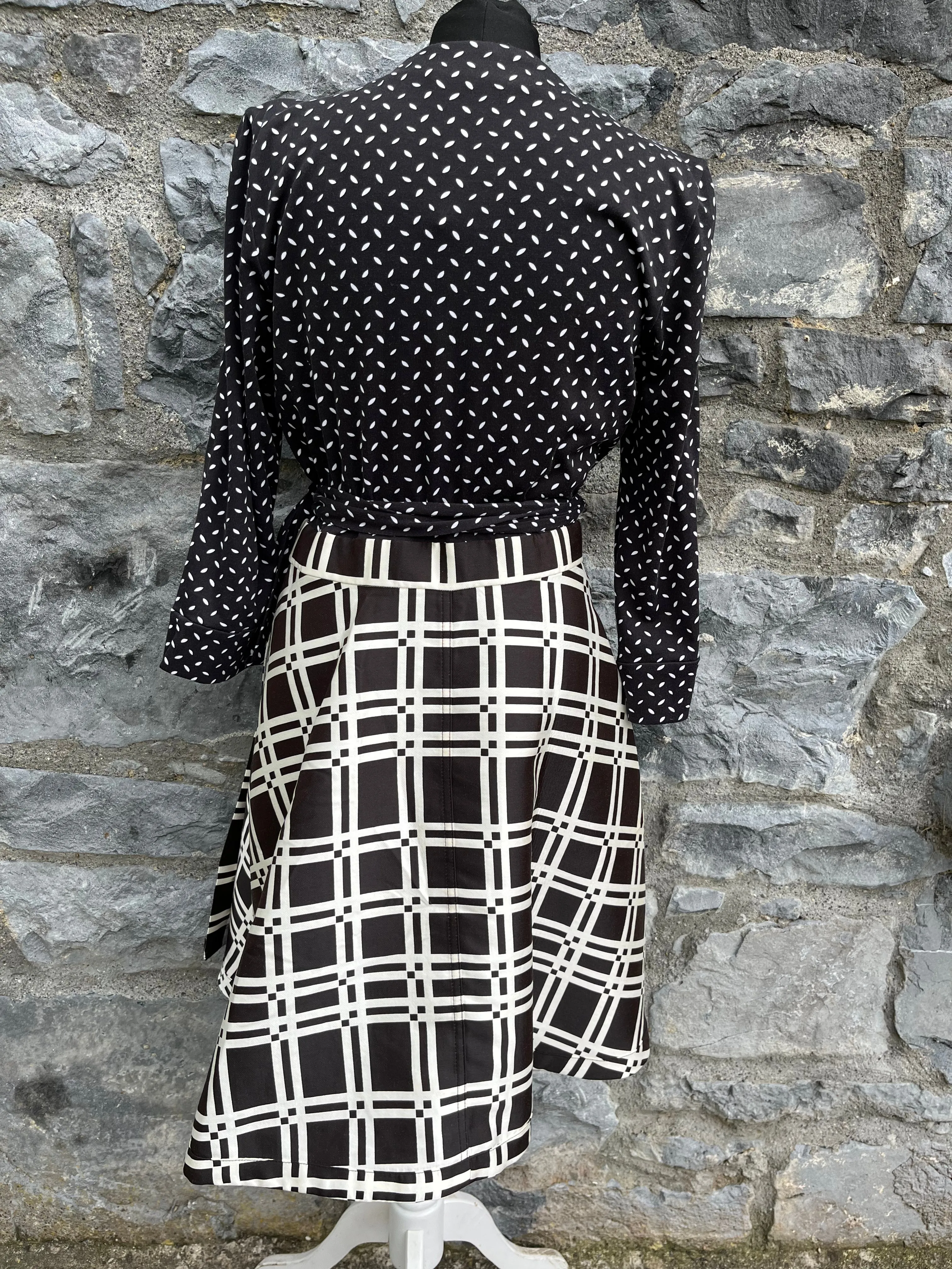 DvF Black&white wrap dress uk 10-12