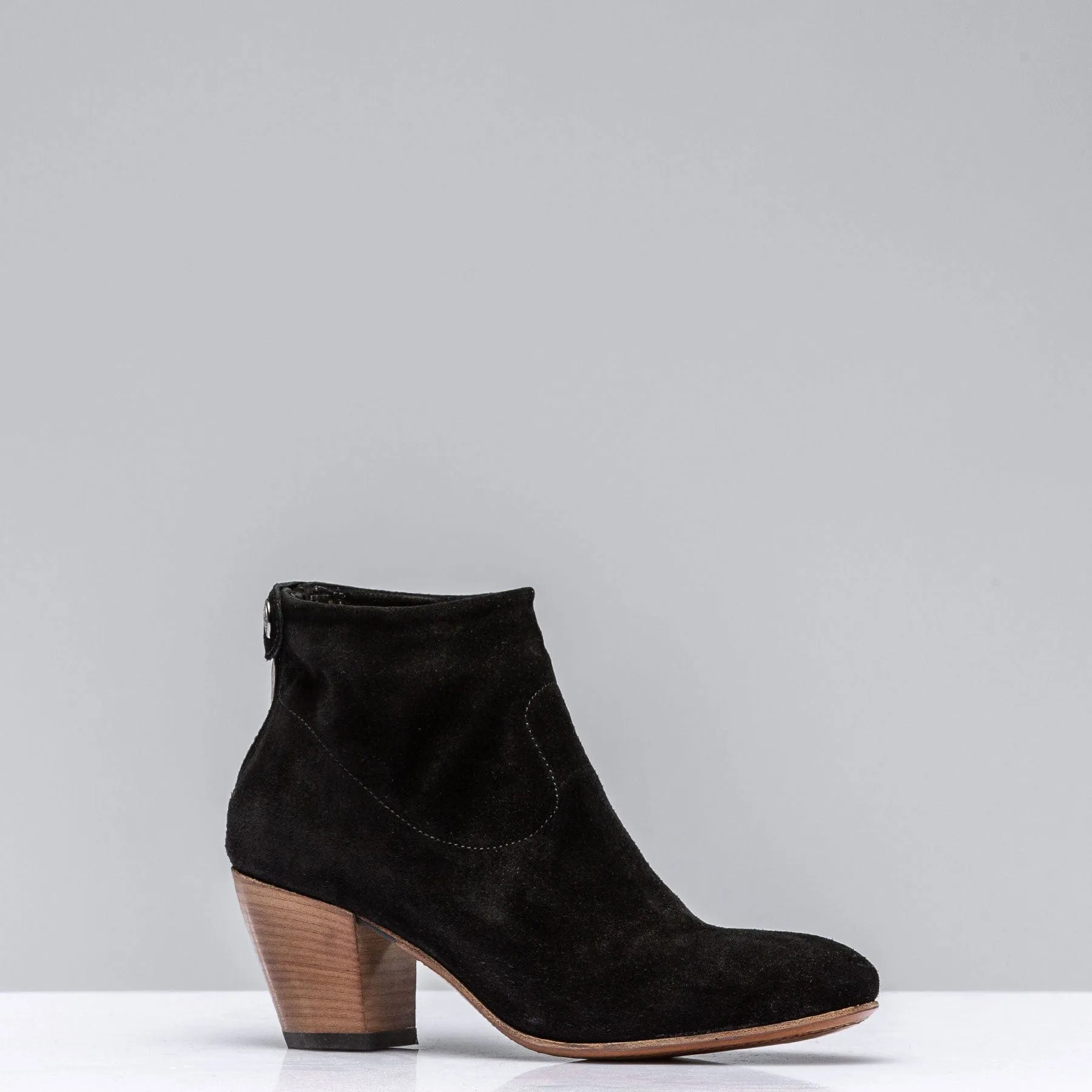 Eliana Suede Ankle Boot In Black