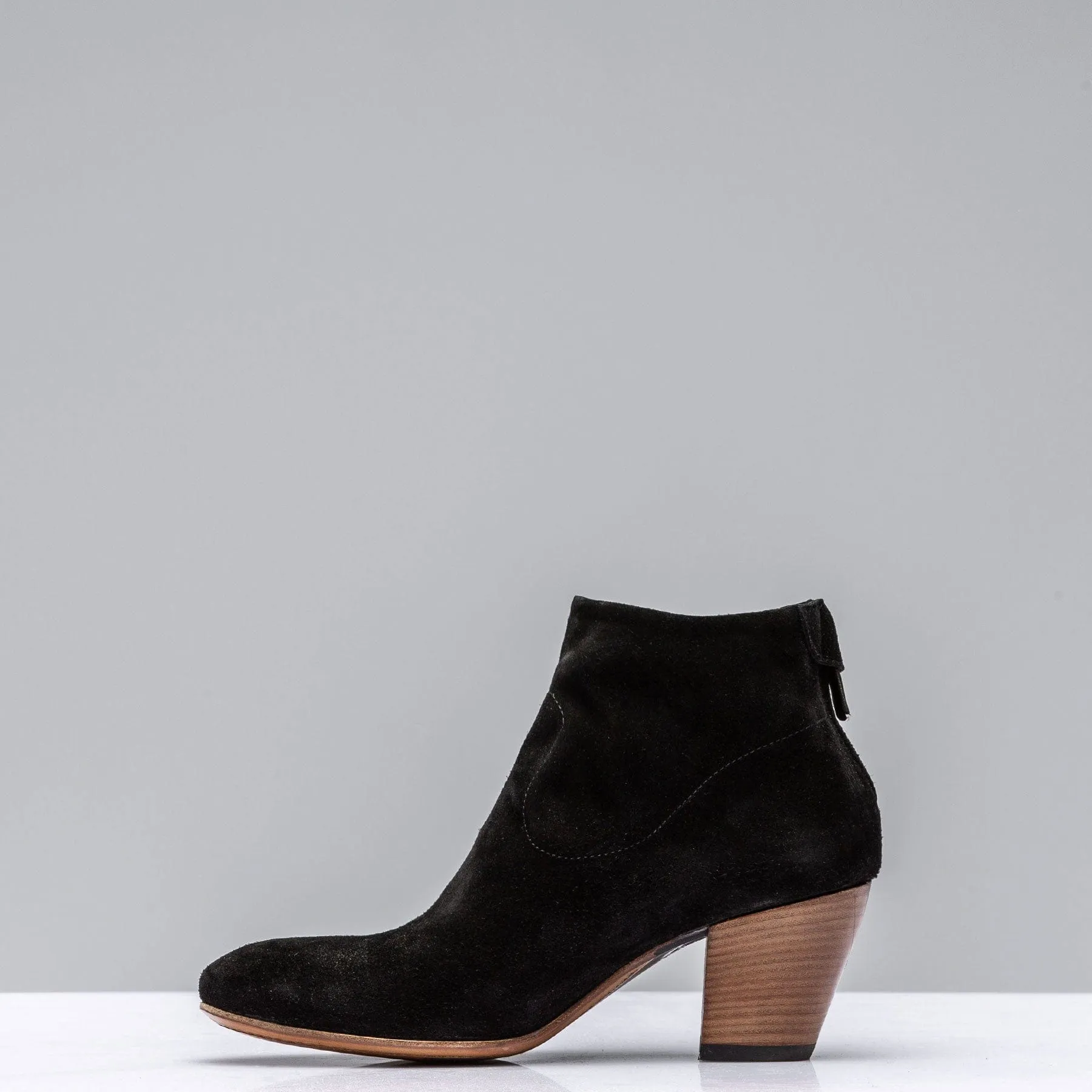 Eliana Suede Ankle Boot In Black