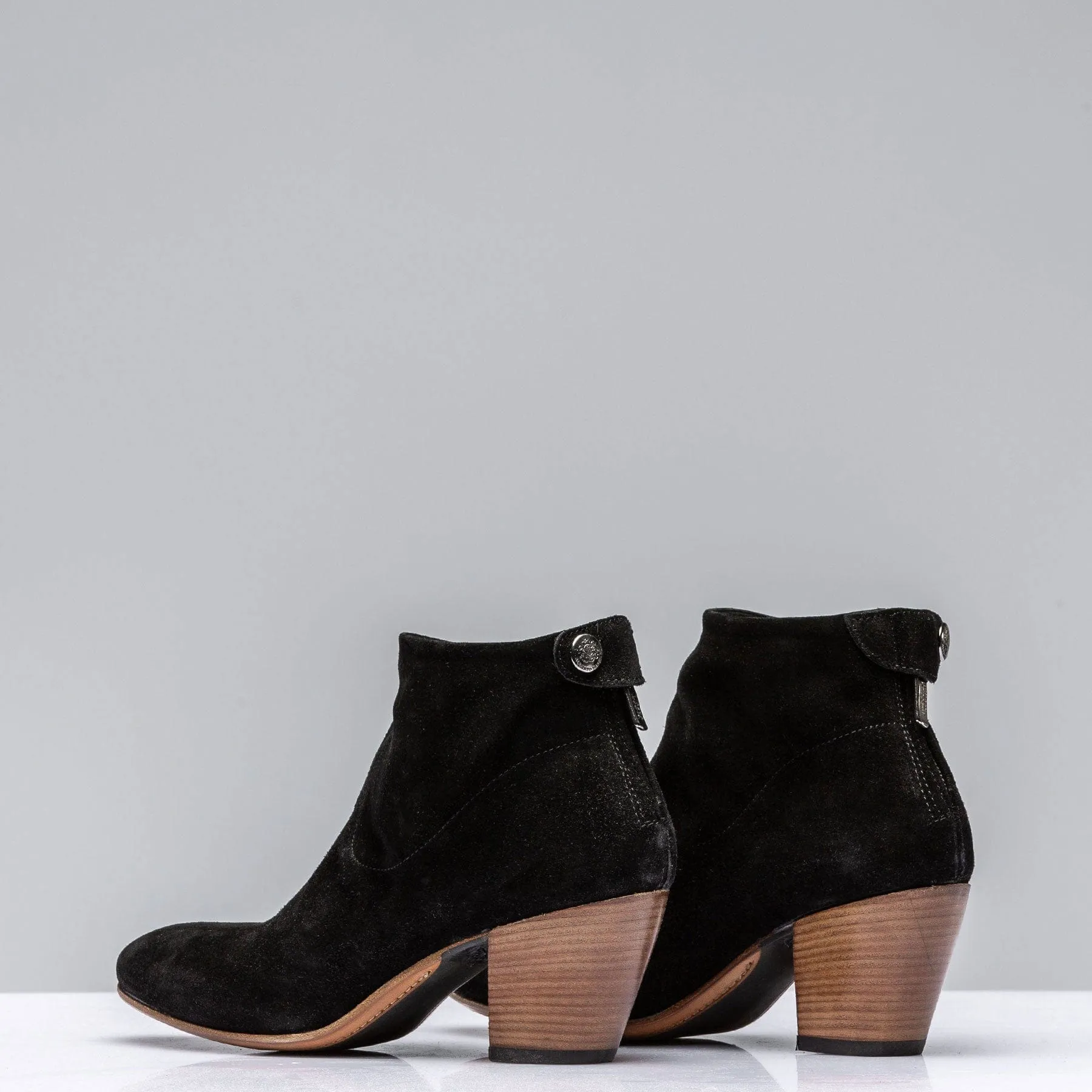 Eliana Suede Ankle Boot In Black