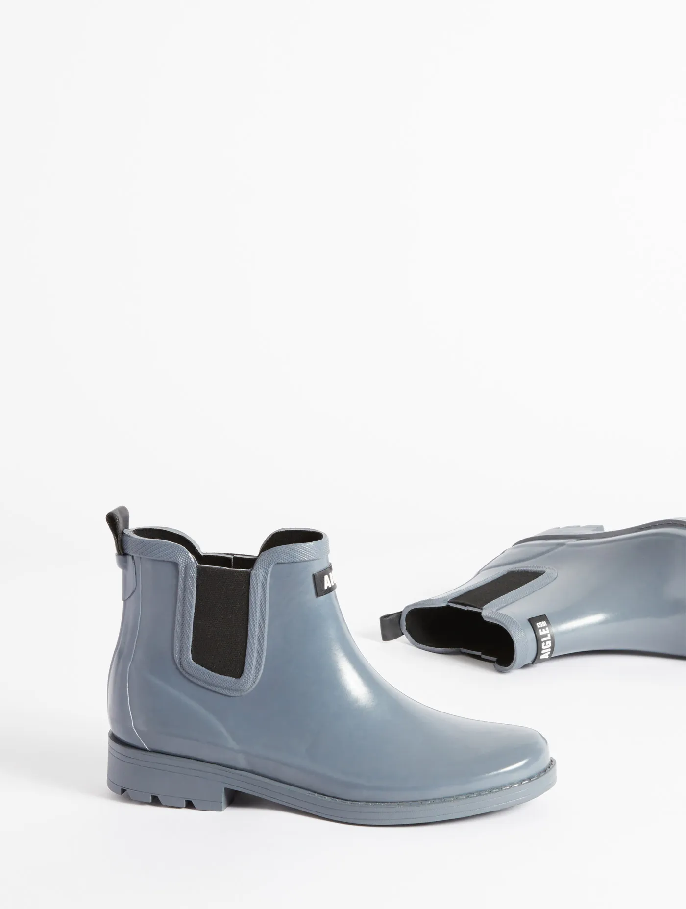 Equestrian-inspired ankle rain boot