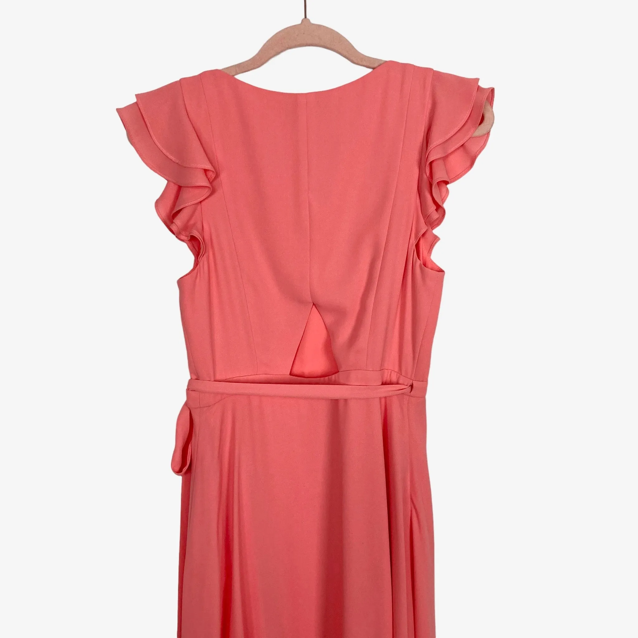 FAME and PARTNERS Coral Wrap Dress- Size 0 (see notes)