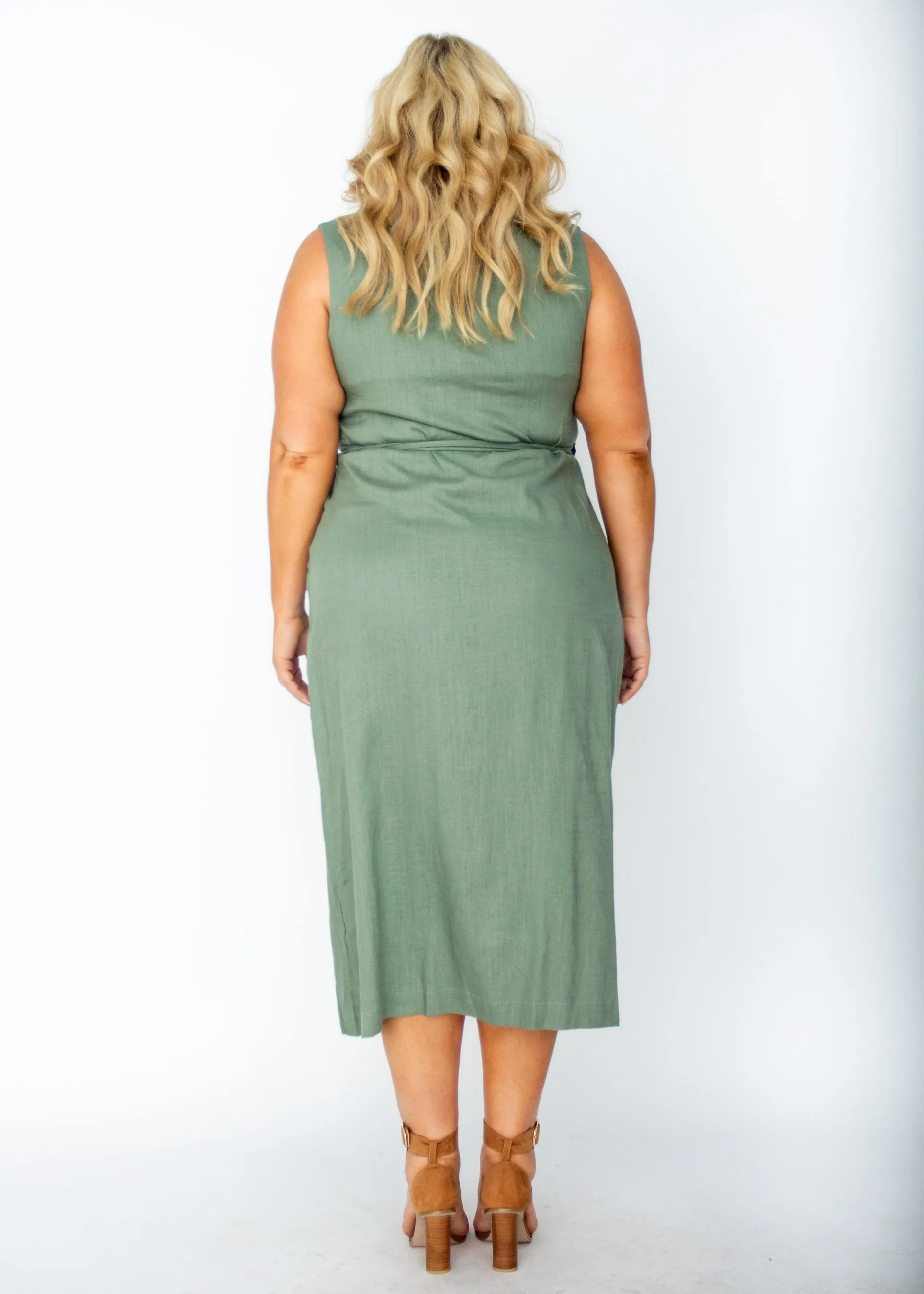 First Priority Wrap Maxi Dress - Khaki