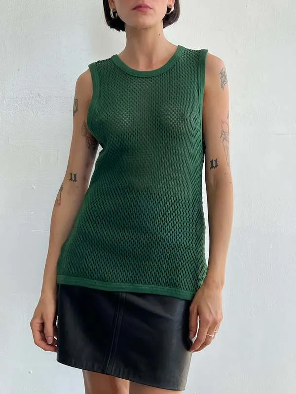 Fishnet Tank - Emerald