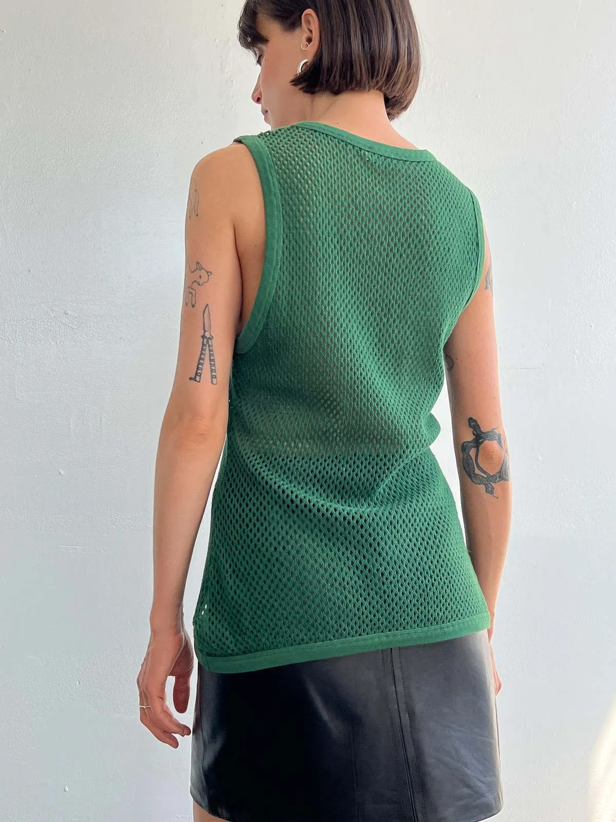 Fishnet Tank - Emerald