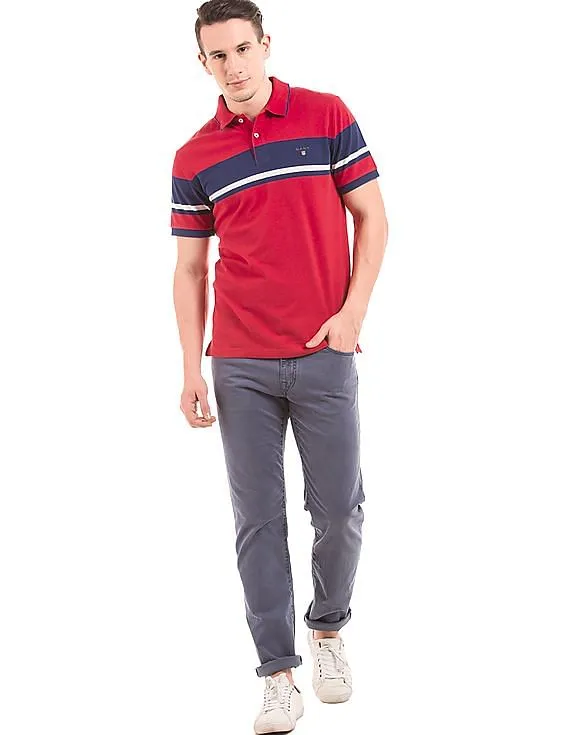 Gant Striped Pique Polo Shirt