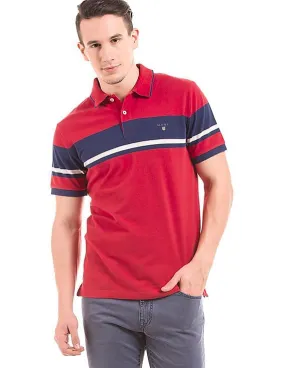 Gant Striped Pique Polo Shirt