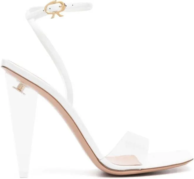 Gianvito Rossi Odyssey 120mm trasnparent sandals White