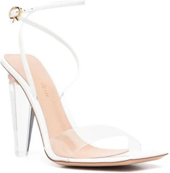 Gianvito Rossi Odyssey 120mm trasnparent sandals White