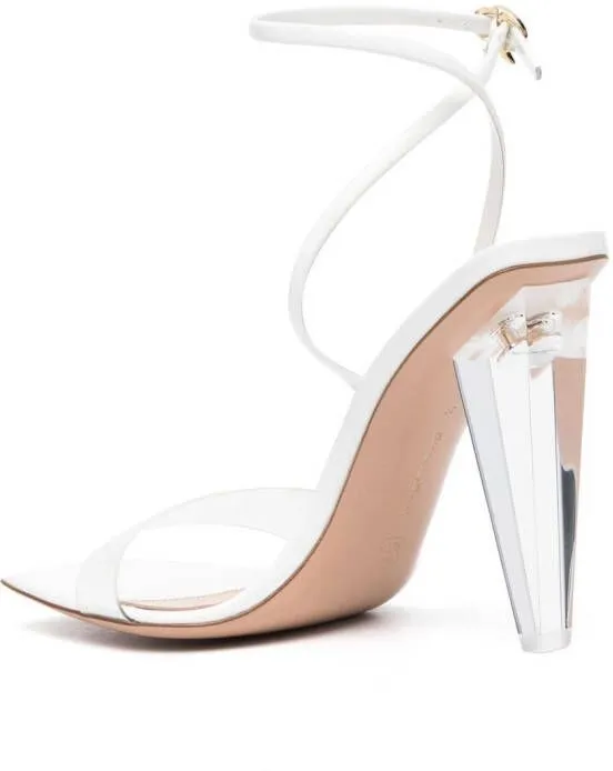 Gianvito Rossi Odyssey 120mm trasnparent sandals White