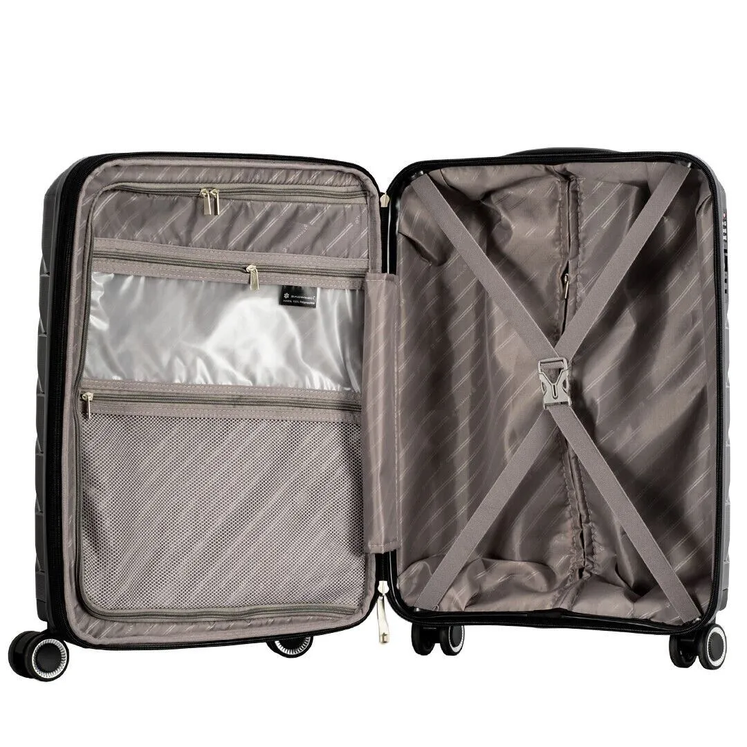 Hard Shell Cabin 55 x 38 x 21.5 cm Suitcase Suitable for Easyjet, Ryanair