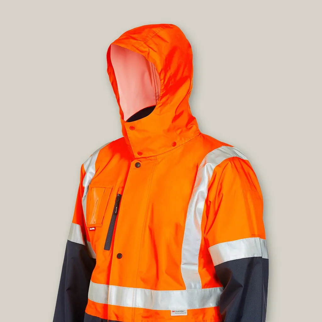 Hard Yakka Hi-Vis 4-In-1 Taped Wet Weather Jacket (Y06057)-