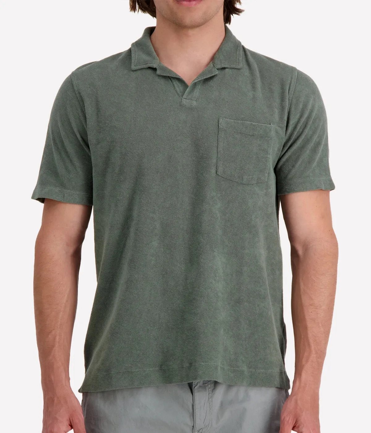 Hartford Bouclette Polo in Military