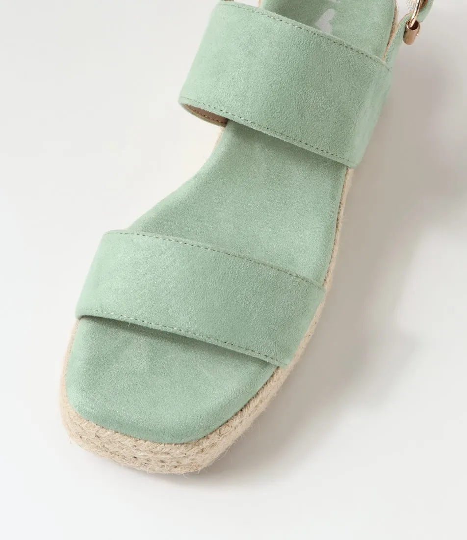 I LOVE BILLY Cissie Sage Microsuede Sandals