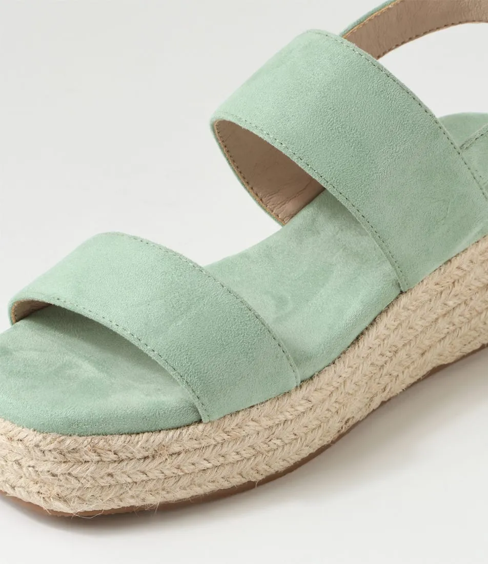 I LOVE BILLY Cissie Sage Microsuede Sandals