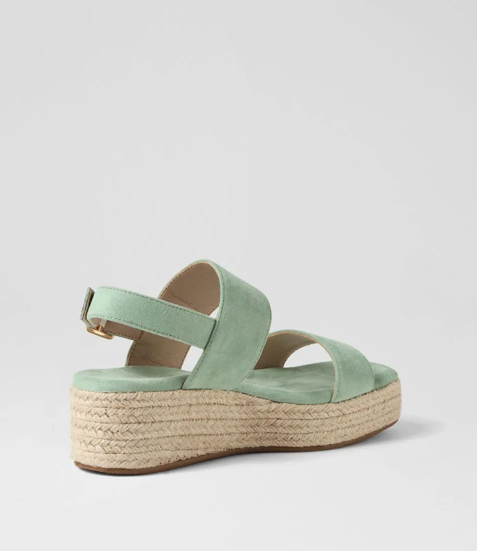 I LOVE BILLY Cissie Sage Microsuede Sandals