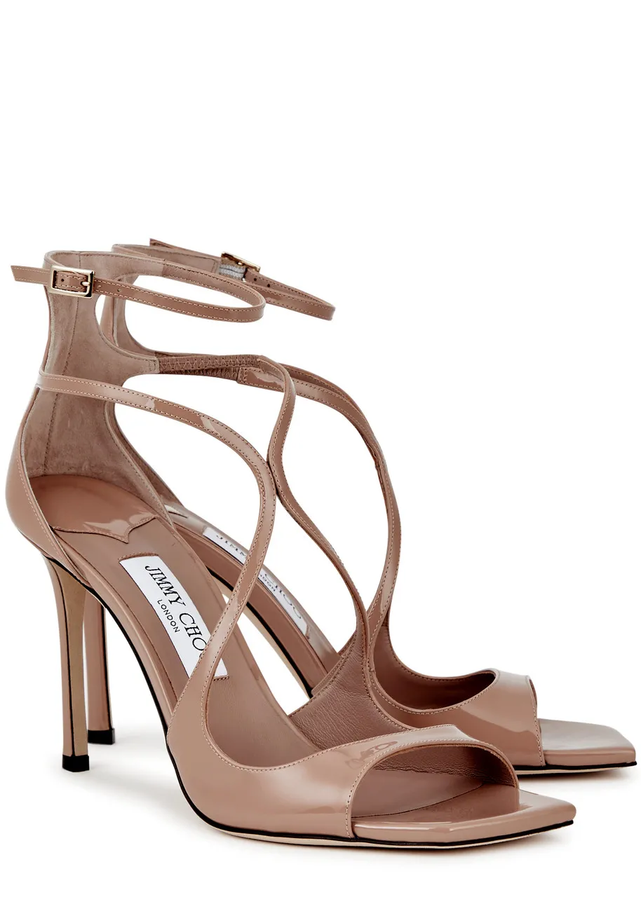 JIMMY CHOO Azia 95 patent leather sandals -                         -                     -                