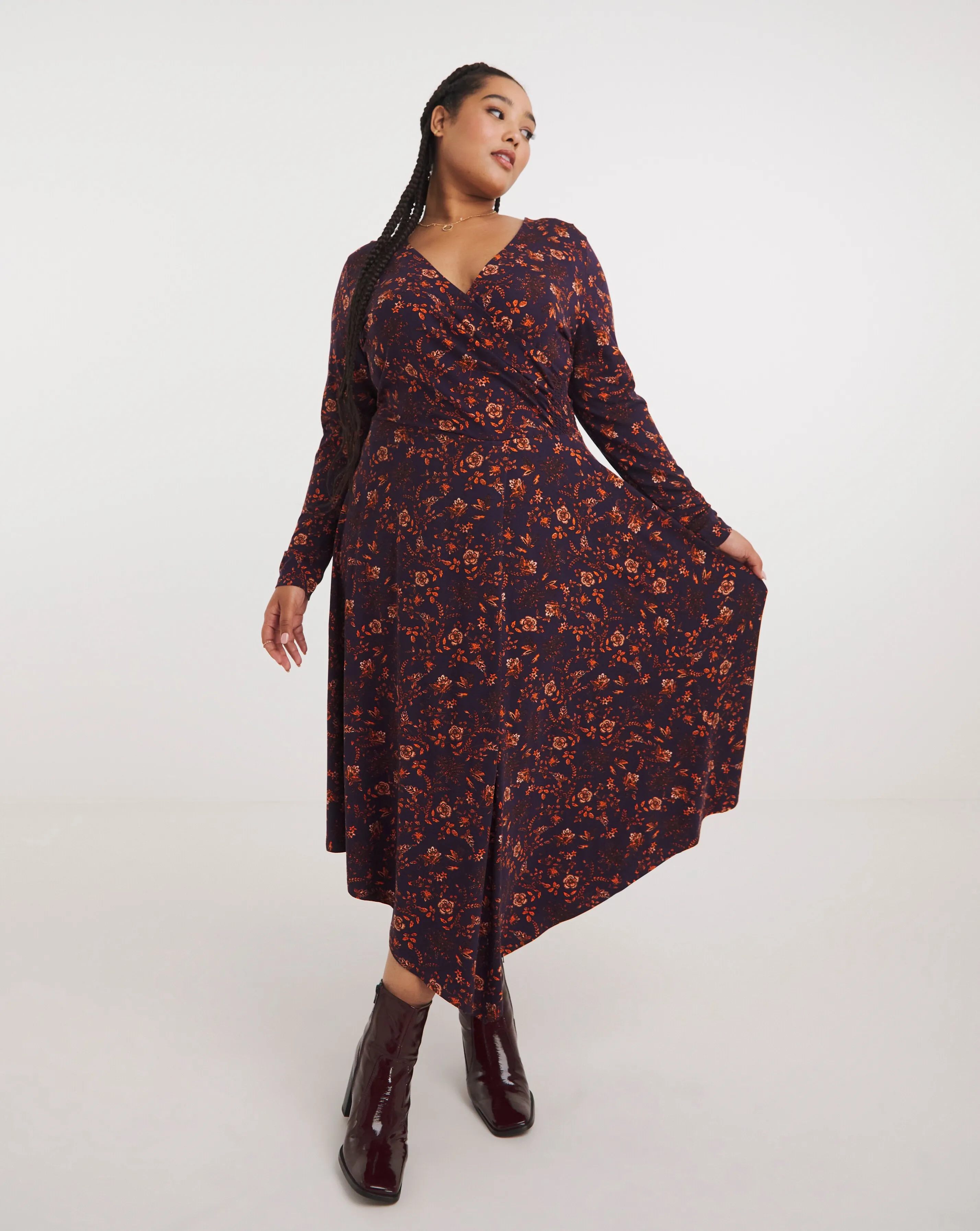 Joe Browns Joe's Favourite Purple Wrap Maxi Jersey Dress | Simply Be