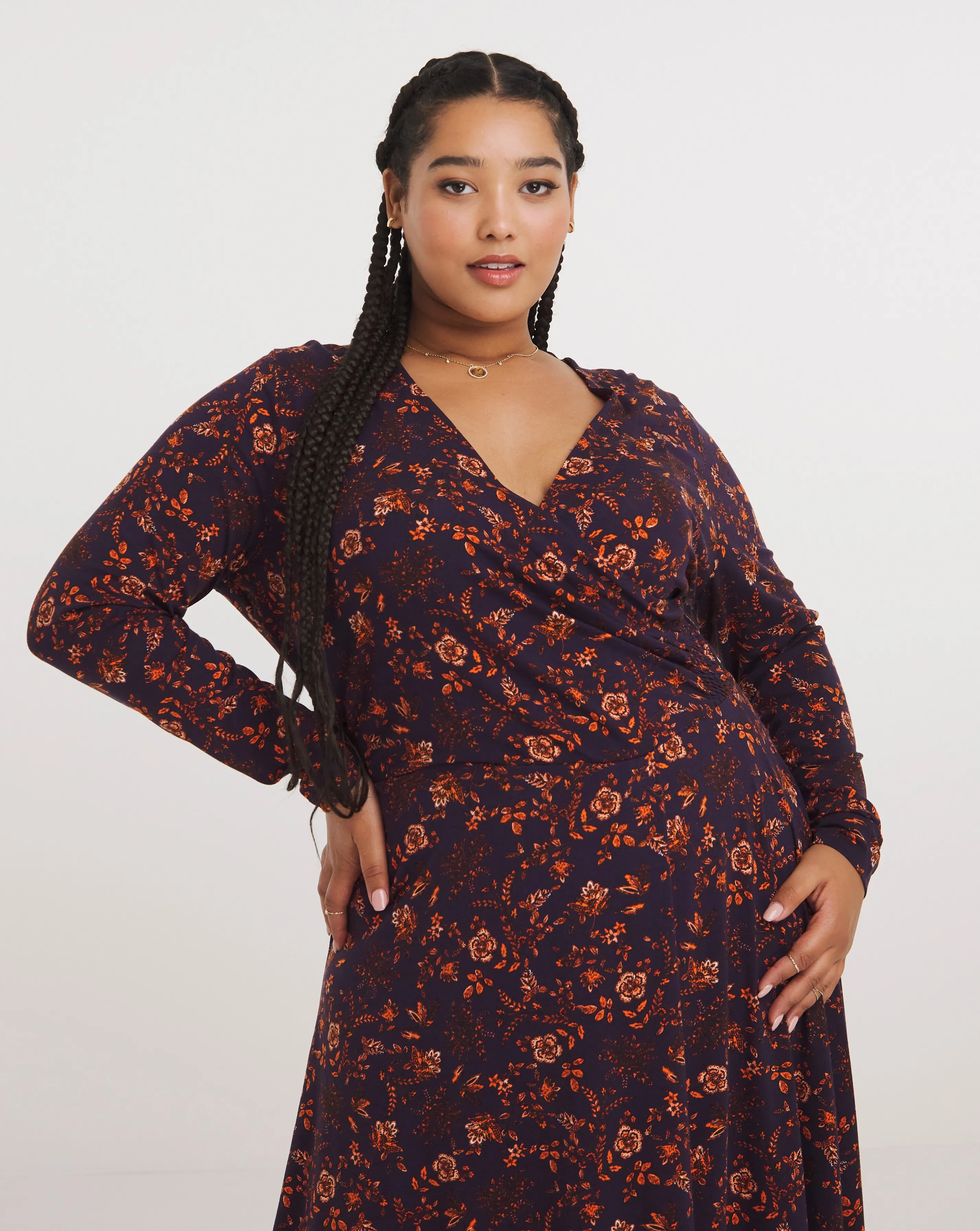 Joe Browns Joe's Favourite Purple Wrap Maxi Jersey Dress | Simply Be