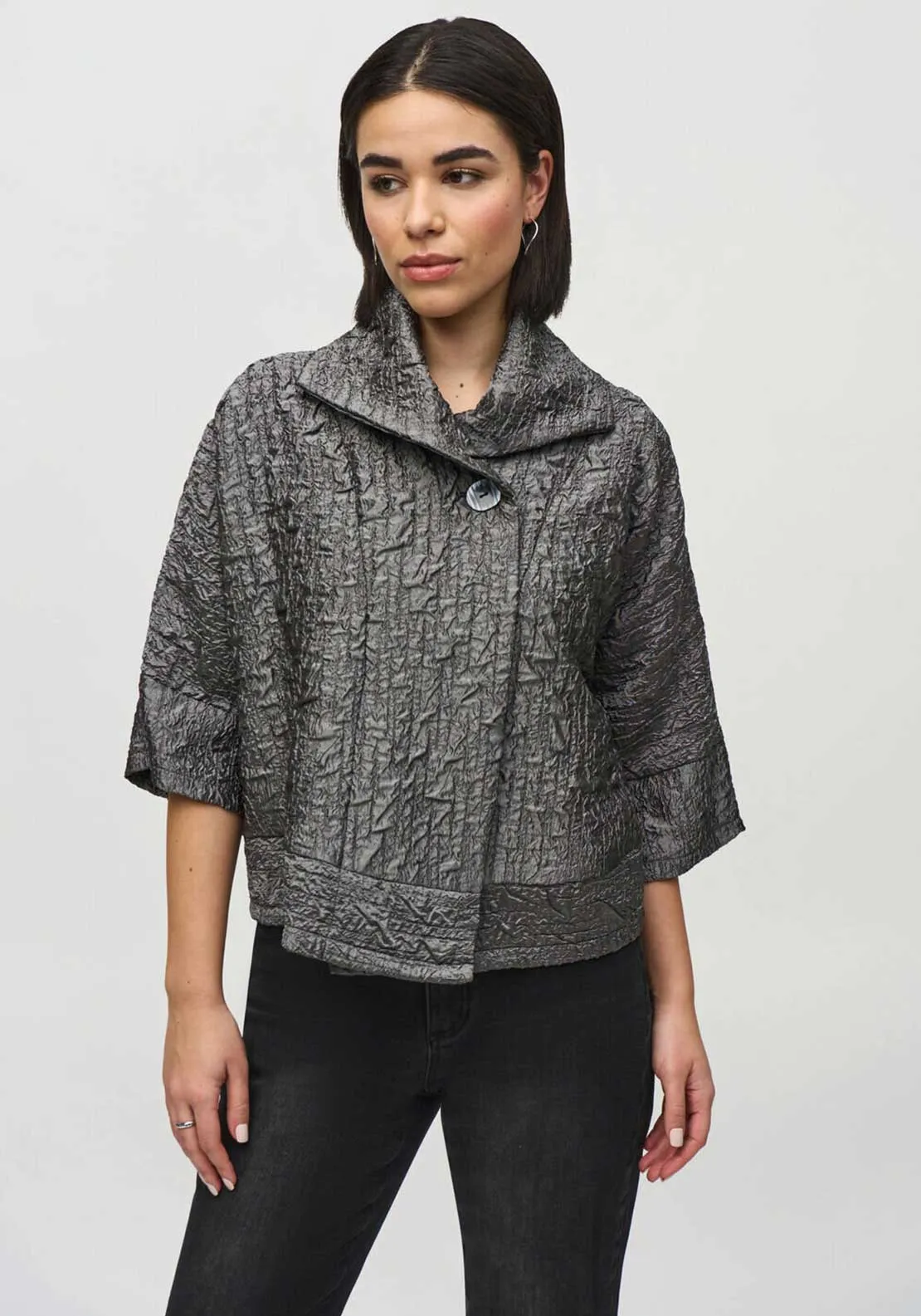 Joseph Ribkoff Textured Lightweight Jacket, Pewter