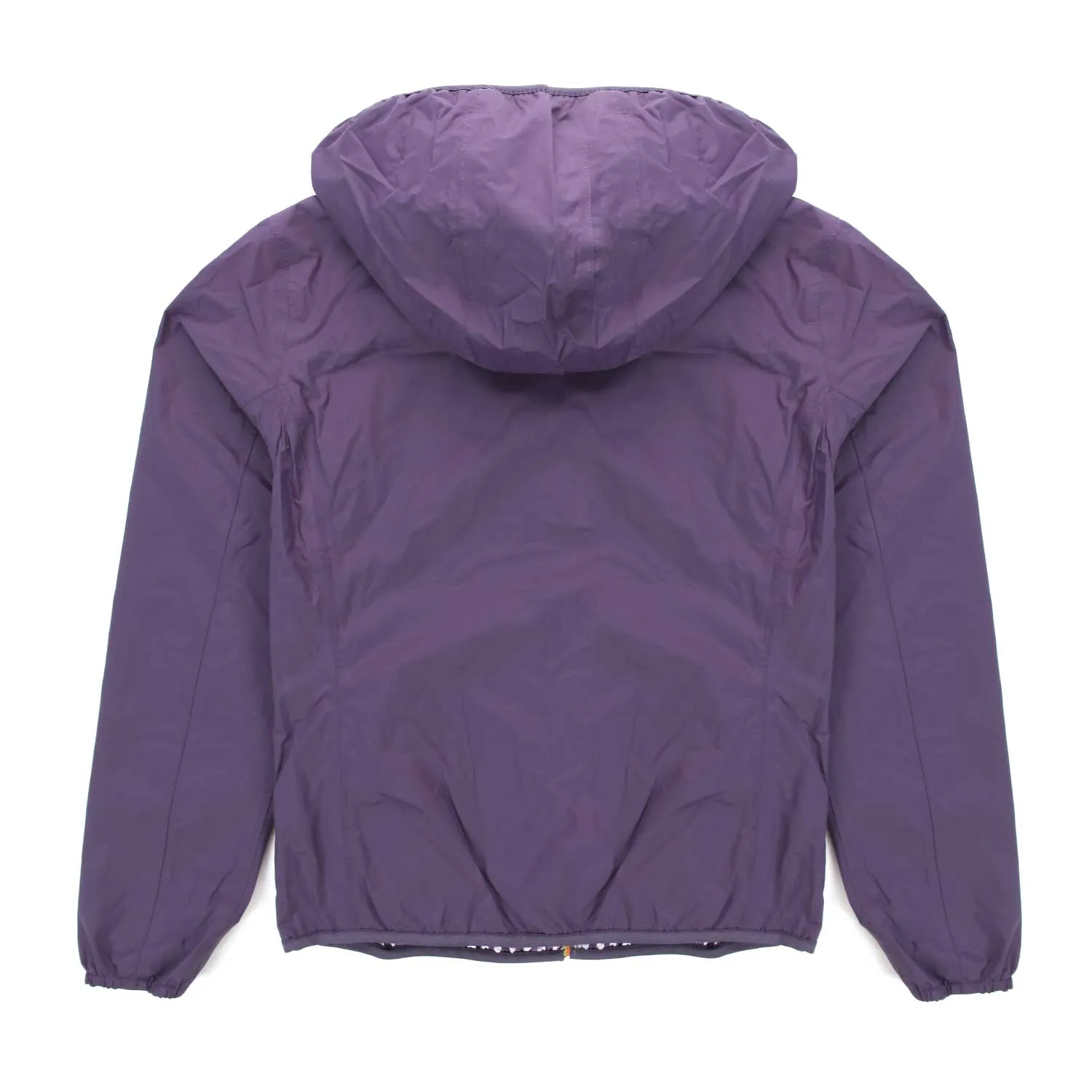 K-Way Purple And Vichy Lily Plus.2 Double Graphic Jacket