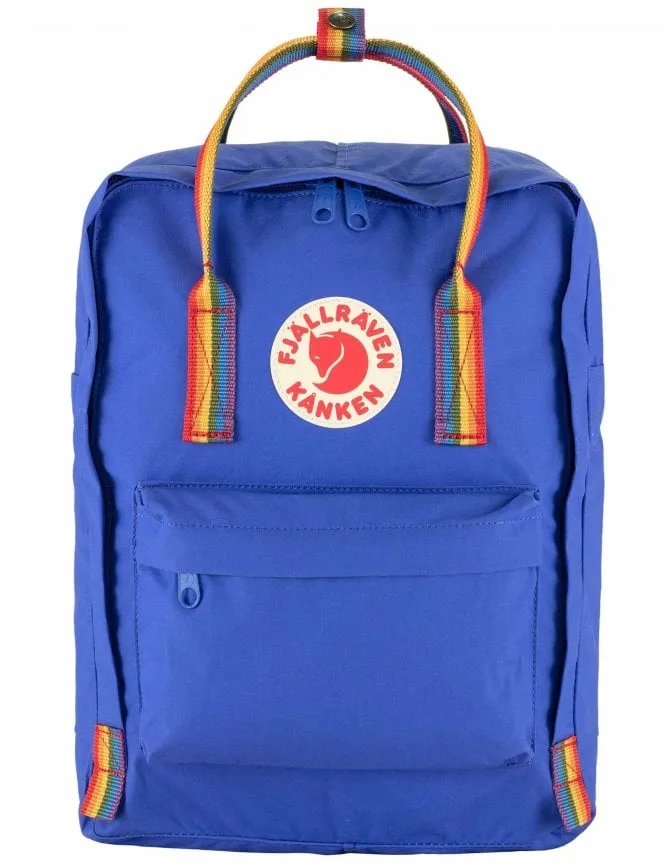 Kanken Classic Rainbow Backpack - Cobalt Blue-Rainbow Pattern