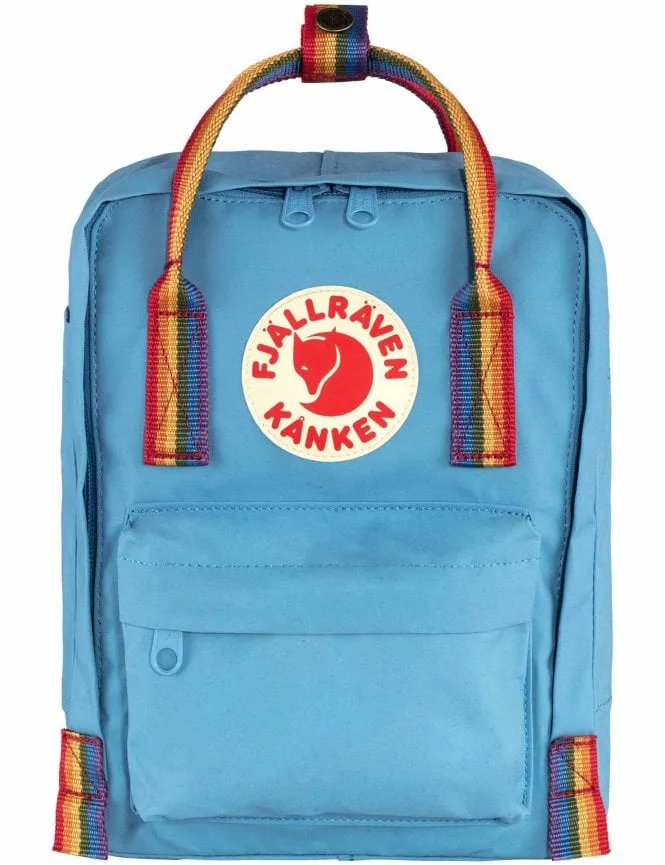 Kanken Mini Rainbow Backpack - Air Blue-Rainbow Pattern