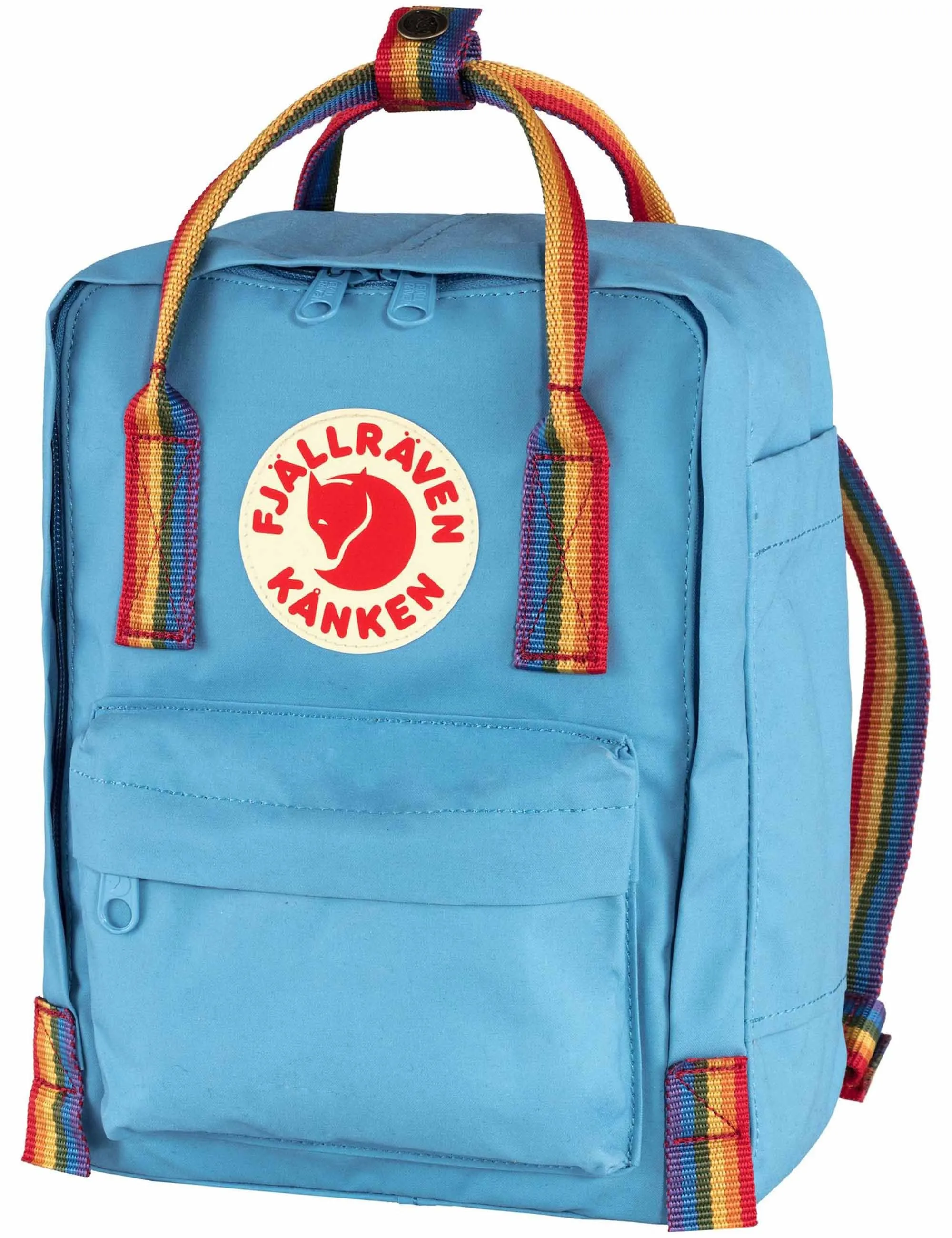 Kanken Mini Rainbow Backpack - Air Blue-Rainbow Pattern