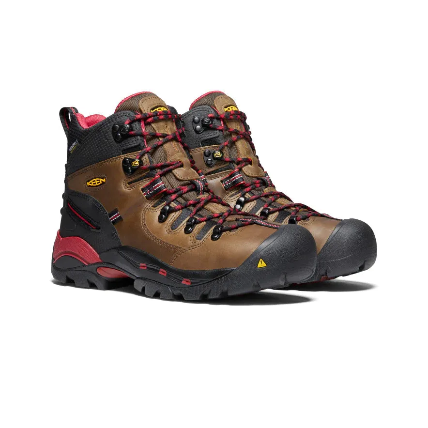 Keen Men's Pittsburgh 6 Waterproof Boot (Steel Toe) 10EE Bison