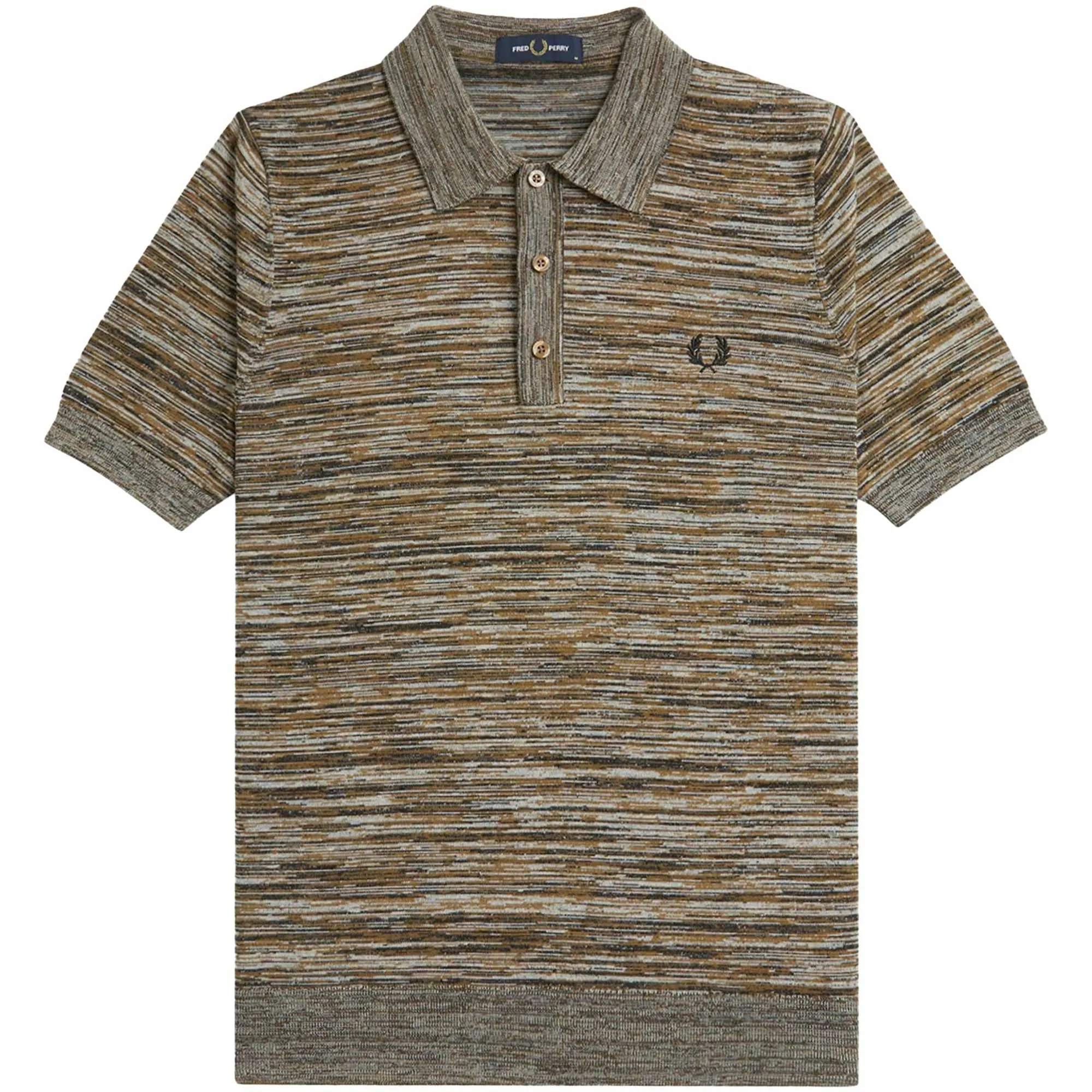 Knitted Polo Shirt - Shaded Stone