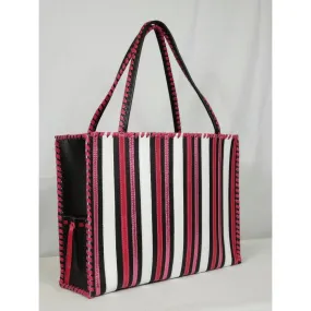 KurtMen Barbie Stripe Wide Box Tote