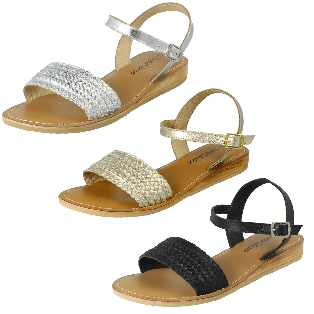 Ladies Leather Collection Summer Weather Sandals F0R0453