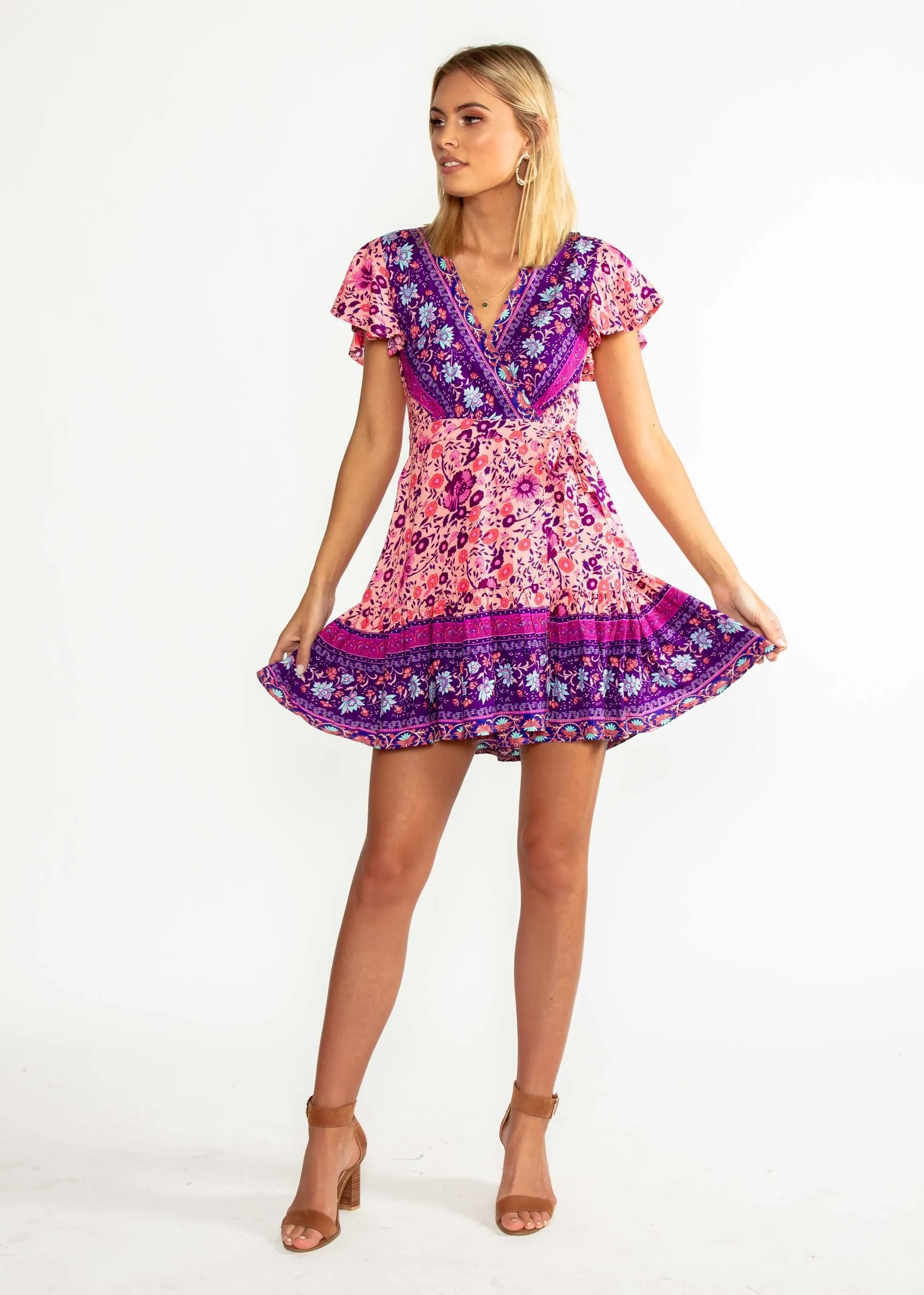 Le Sienna Wrap Dress - Wild Orchid