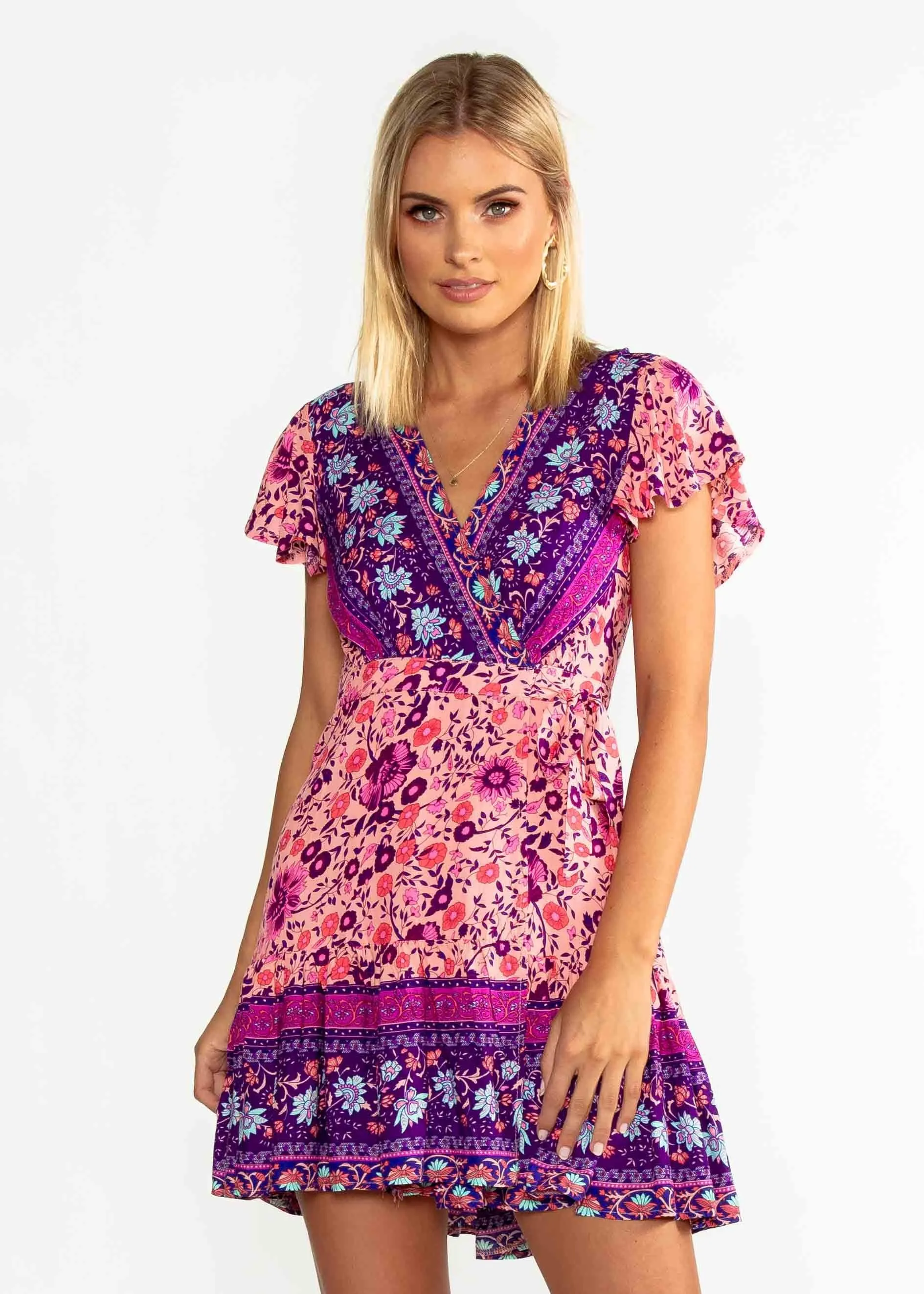 Le Sienna Wrap Dress - Wild Orchid