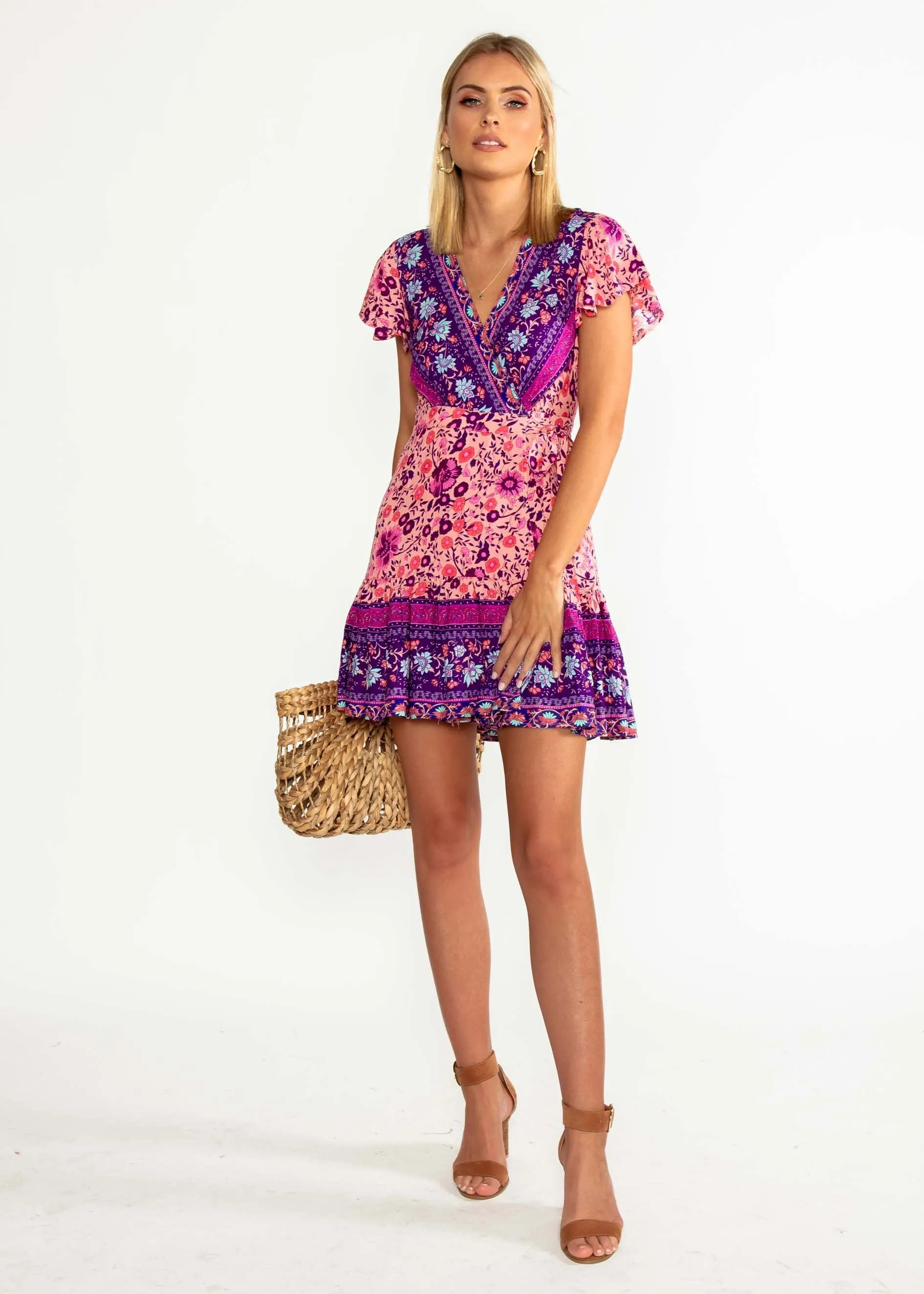 Le Sienna Wrap Dress - Wild Orchid