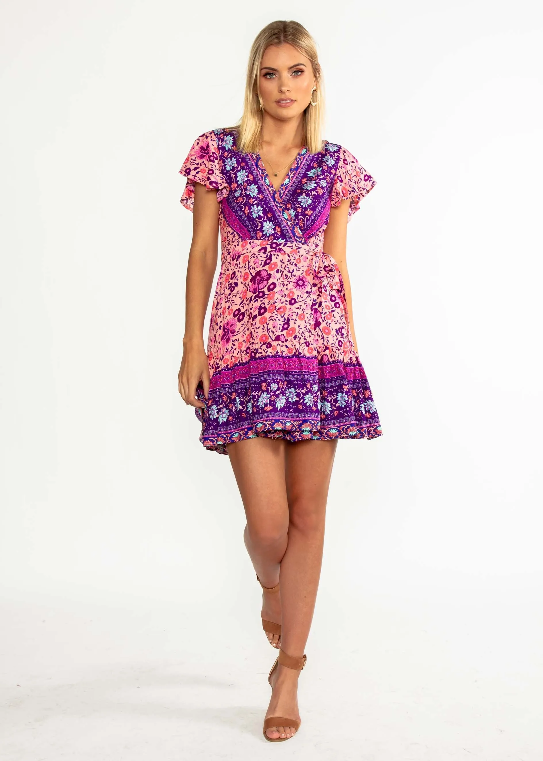 Le Sienna Wrap Dress - Wild Orchid