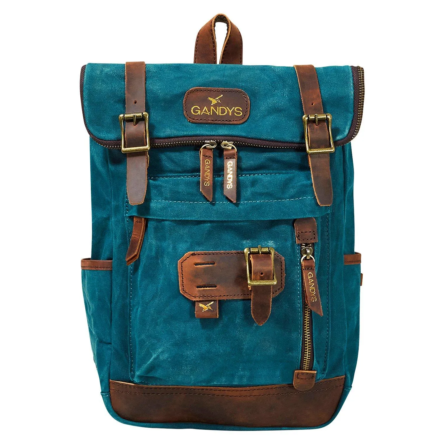 Luggage | Teal Waxed Cotton Mini Bali Backpack | Gandys