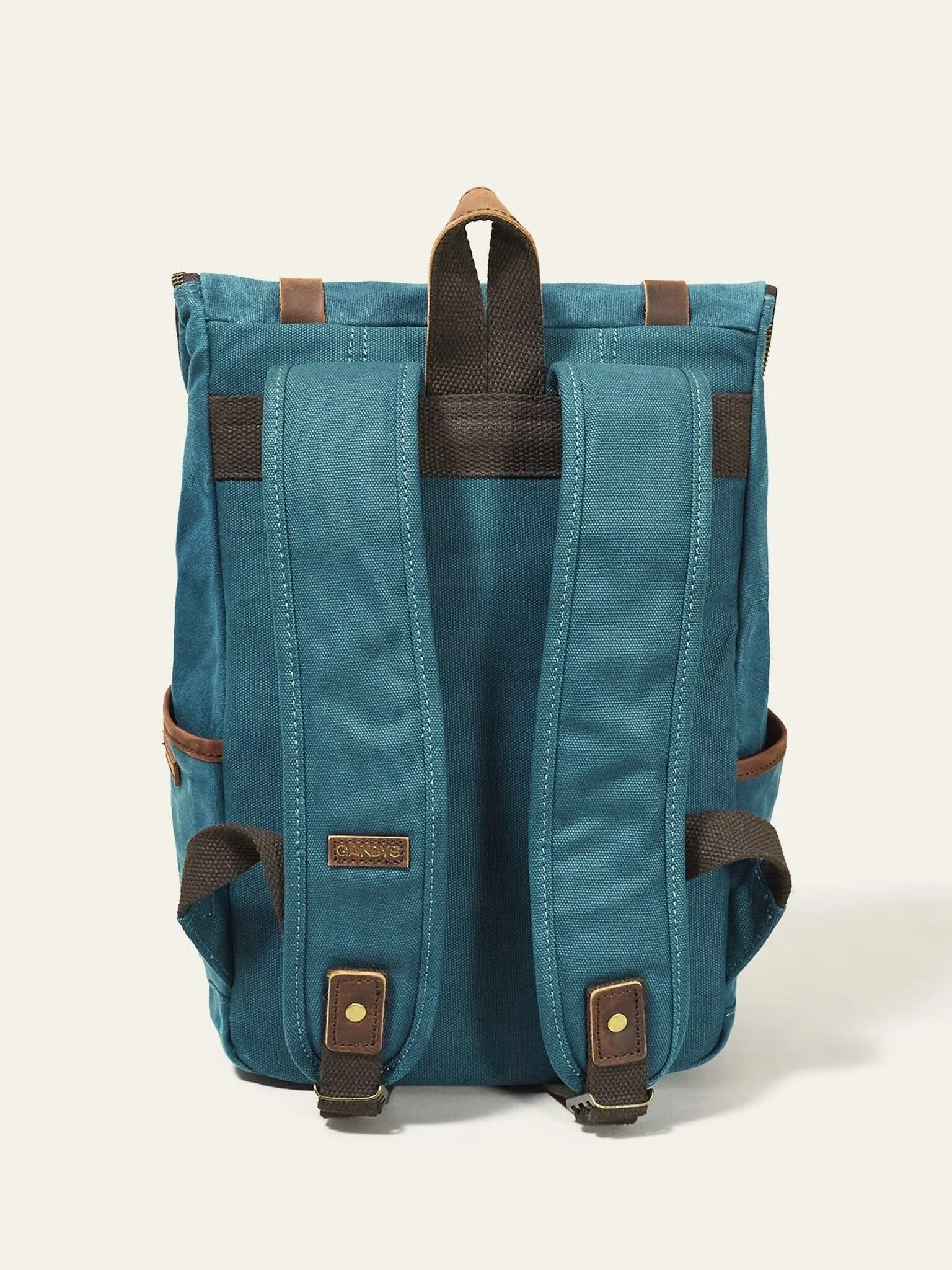 Luggage | Teal Waxed Cotton Mini Bali Backpack | Gandys