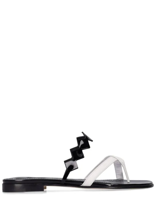 Manolo Blahnik   10mm Sulafa leather flat sandals 