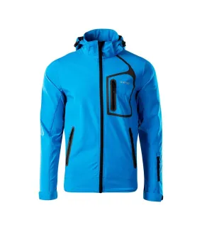 Mens nils soft shell jacket vivid blue/black Hi-Tec