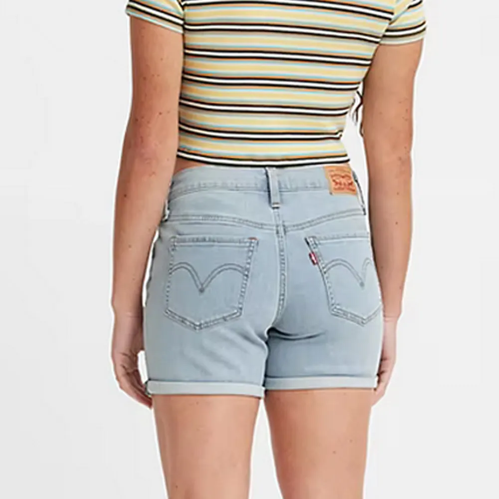 Mid Length Women's Shorts - Lapis Outsider Shorts 0084 - 29965