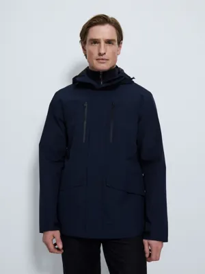 Navy Lightweight Zip Up Waterproof Jacket | Men | George at ASDA