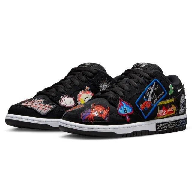 Neckface x Nike Dunk Low Pro SB (Black/ White/ Multi-Col...