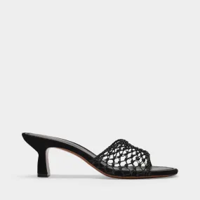 Neous  Lerna Sandals in Black Cotton Canvas