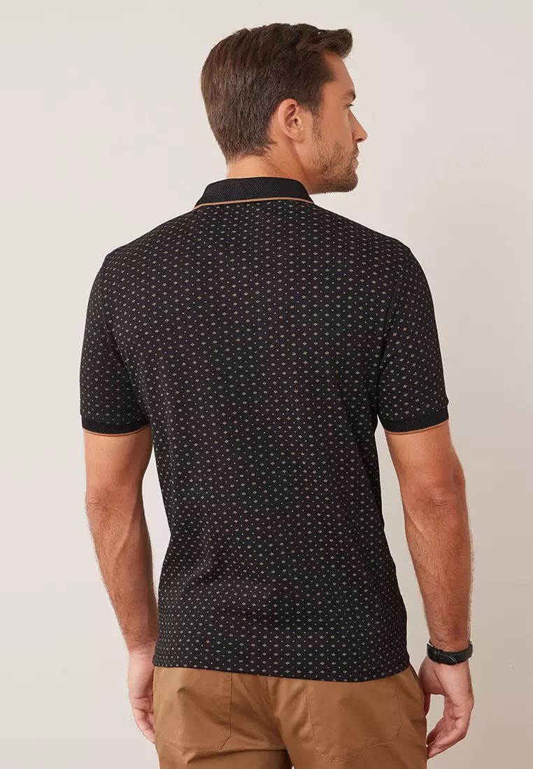 NEXT Geo Print Polo Shirt